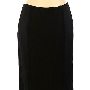PRADA IT42/US6 two fabric black knee length pencil skirt in Excellent condition